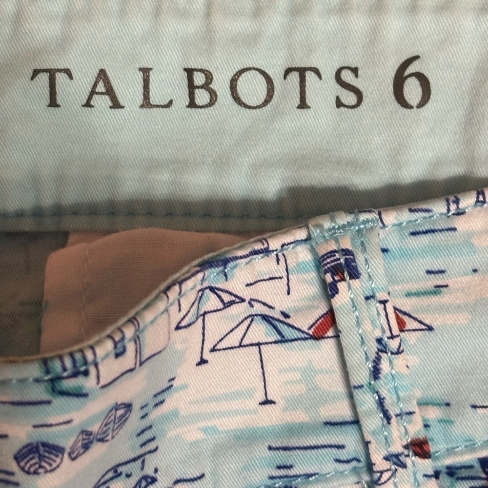 Talbots Mid Rise the weekend chino pants Ankle toile beach resort blue … - Picture 5 of 11